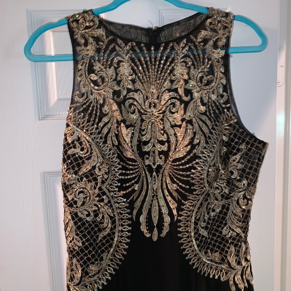 Stunning black and gold formal dress